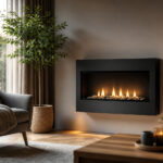 Cheminee a gaz moderne et ambiance cosy