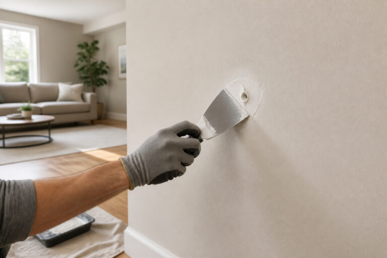 Reparation murale application denduit