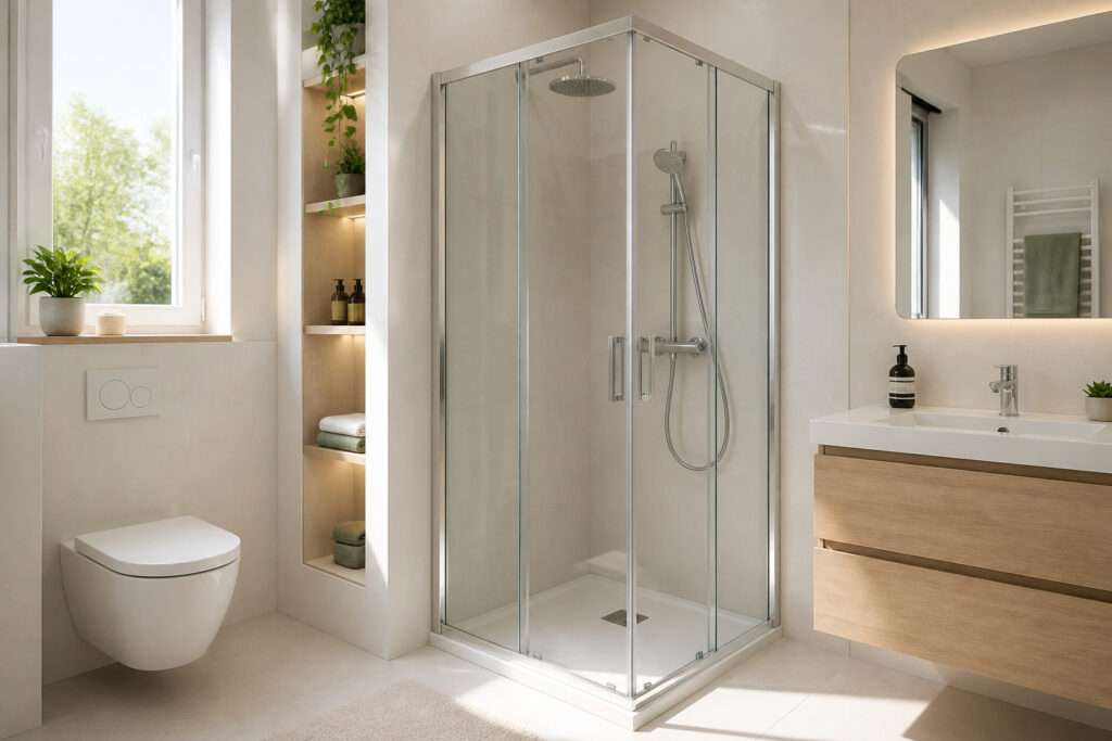 Cabine de douche moderne et compacte