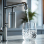 Robinet moderne avec eau pure