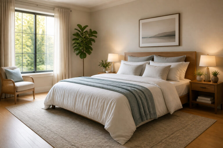 Chambre moderne et paisible